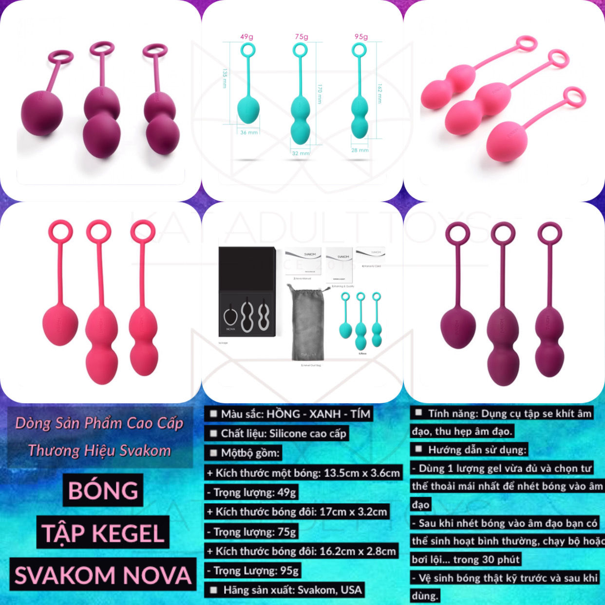 (Dòng Cao Cấp) SVAKOM NOVA - BÓNG TẬP KEGEL