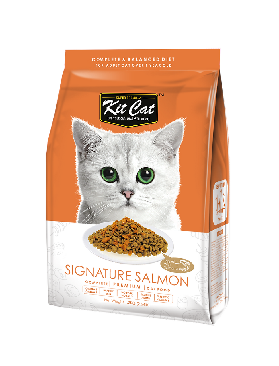 Kit Cat Premium Signature Salmon Dry Cat Food 1.2KG Online Pet Shop