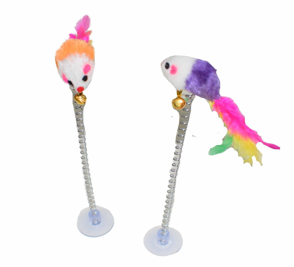 Thumbnail: Suction Cup Stick / Mouse, Feather, Ball Toy