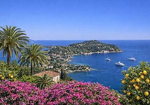Luxury Yacht Charter – Experience Saint-Jean-Cap-Ferrat: Stunning views overlooking the beautiful harbor town, the vibrant waterfront, and the coastline.