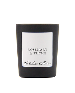 Rosemary & Thyme Black Candle by The Eclectic Collection