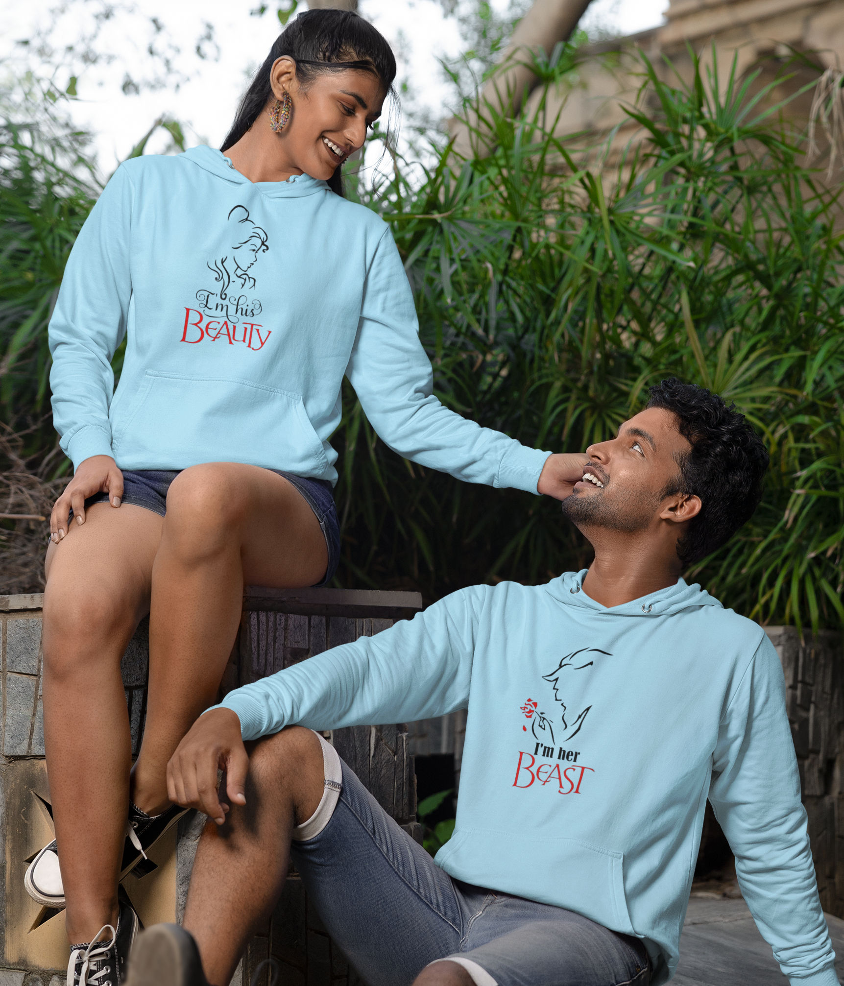adorable matching hoodies for couples. Custom designs, soft cotton comfort, and perfect gift ideas