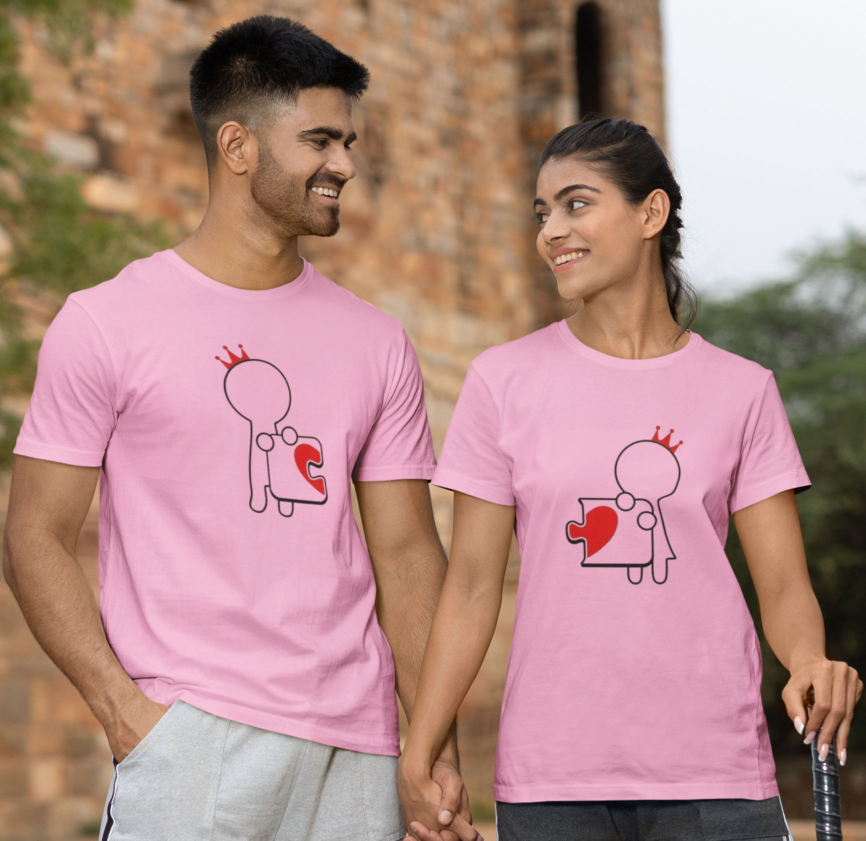 adorable matching t-shirts for couples. Personalized designs, premium cotton, and perfect gifts