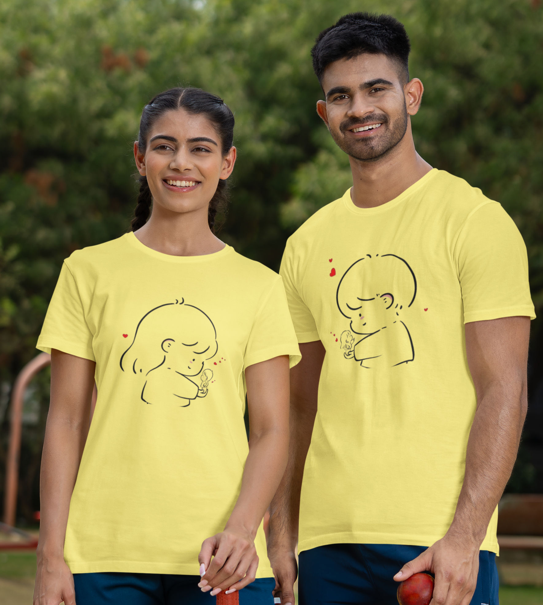 adorable matching t-shirts for couples. Personalized designs, premium cotton, and perfect gifts