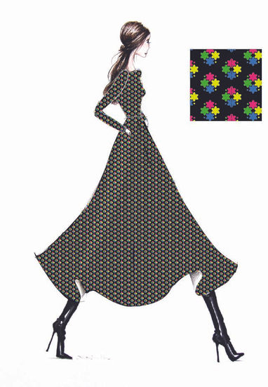 flower pattern on dress