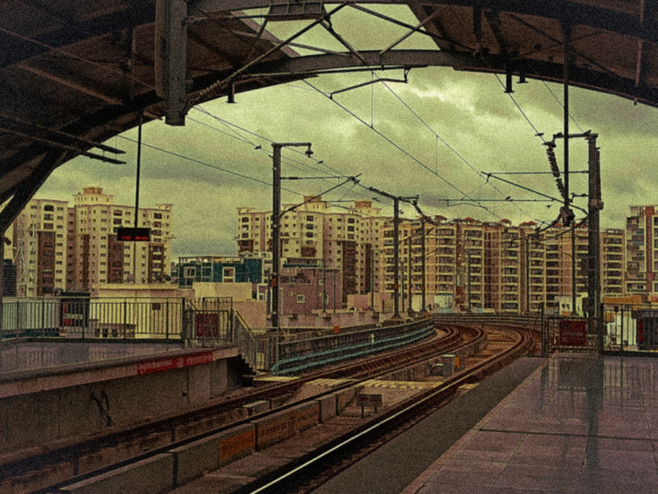 Hi-tech city metro station
Hyderabad, India