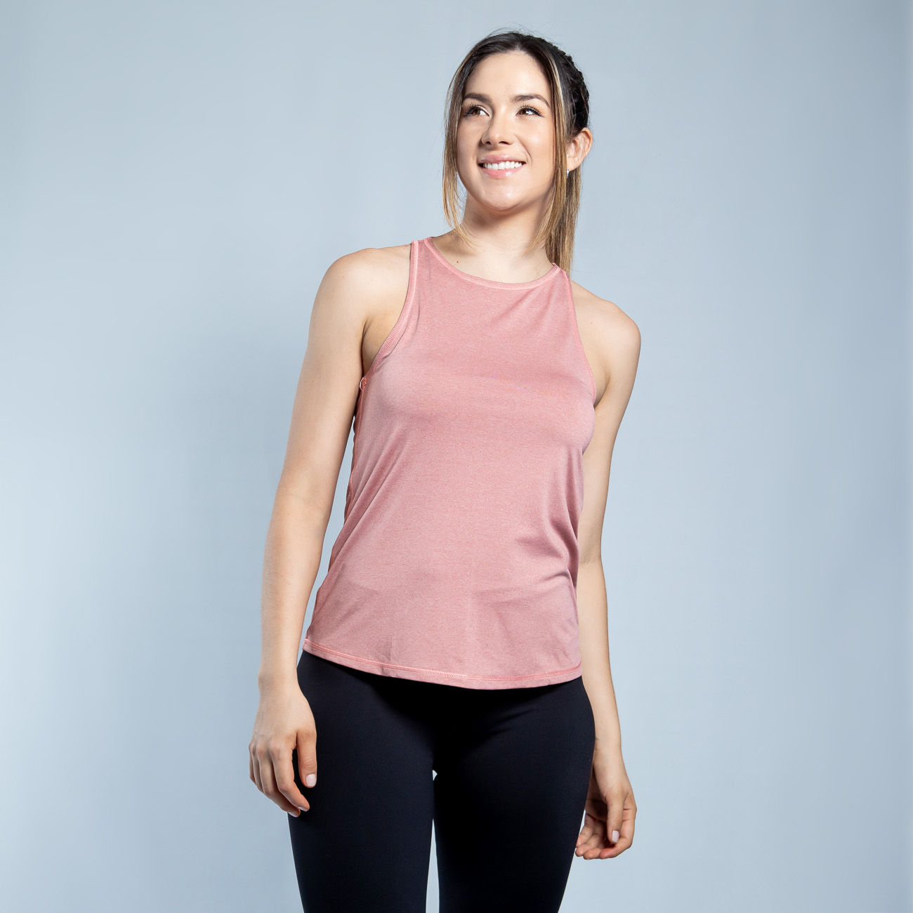 PINK HOLLOW BLOUSE WITH BACK