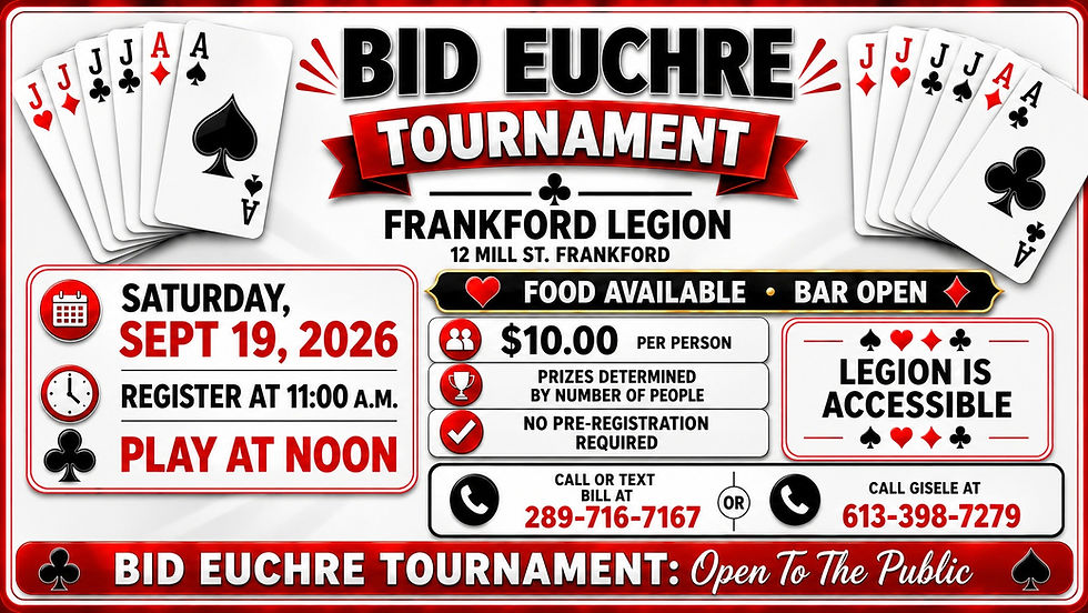 Bid Euchre Tournament