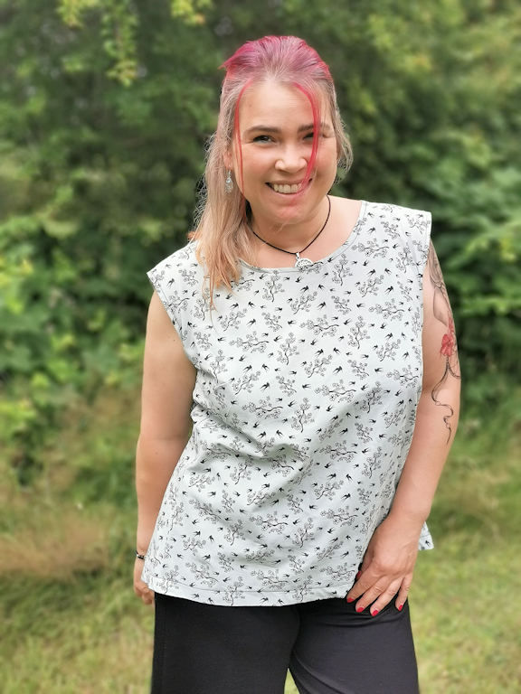 Shirt mit Überlappung Rücken - mint