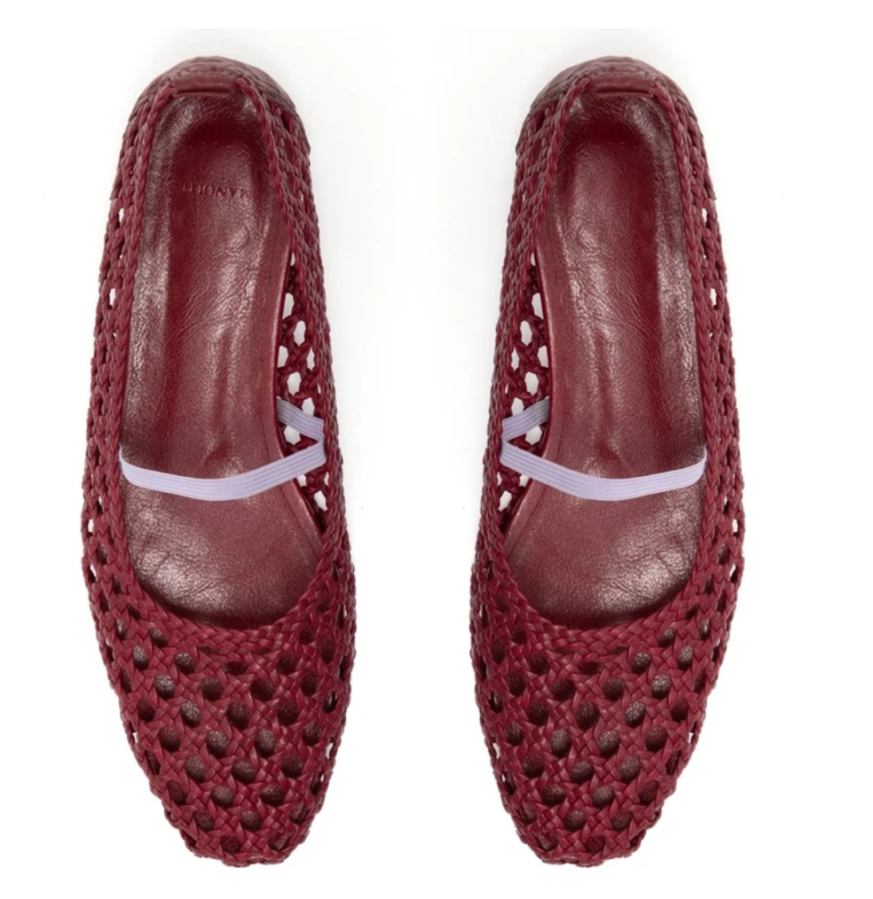 Sapatilha Ballerine Tressê - Bordô | Manolita
