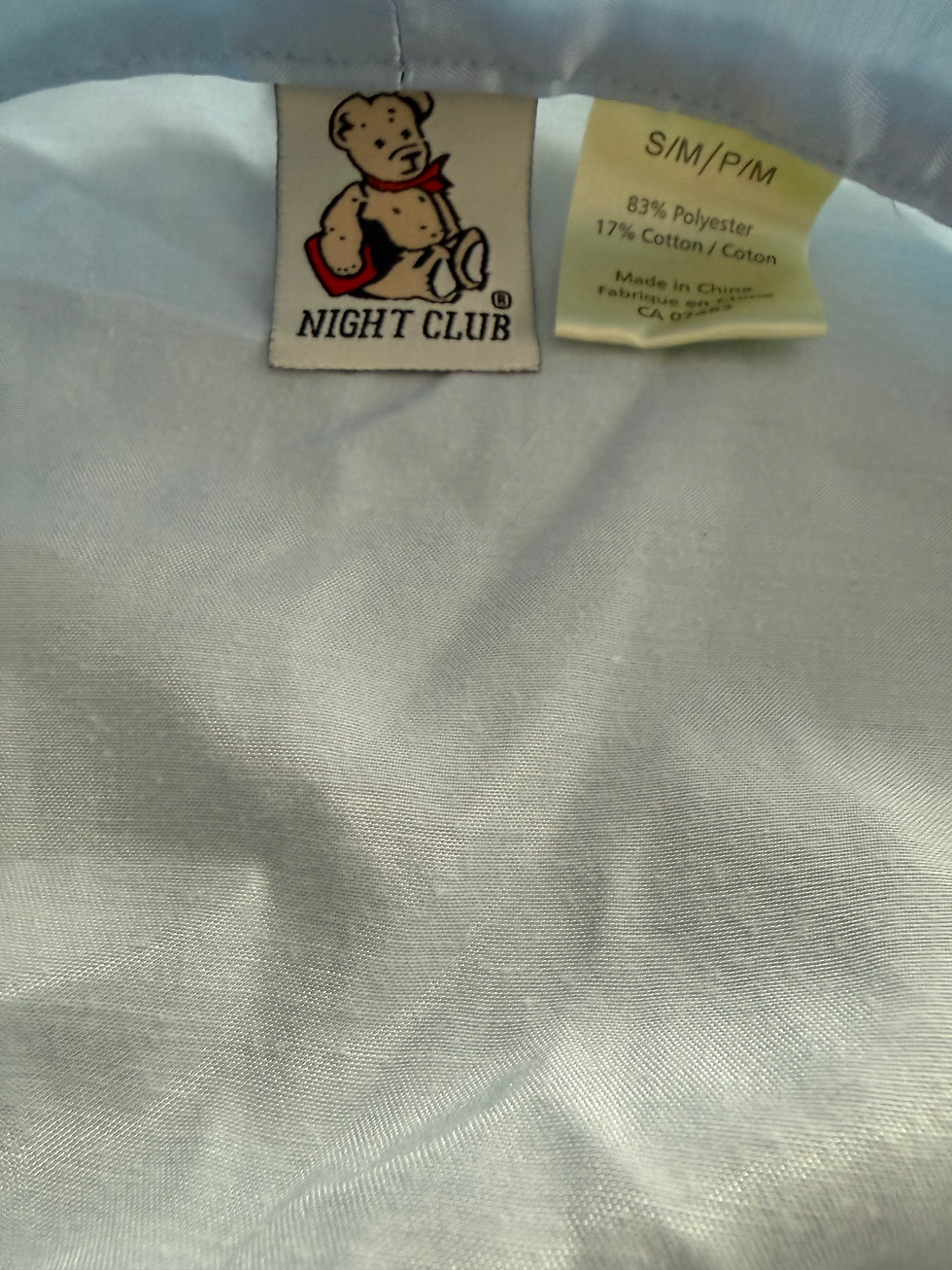 Miniature : Robe de chambre satinée bleu ciel – Night Club