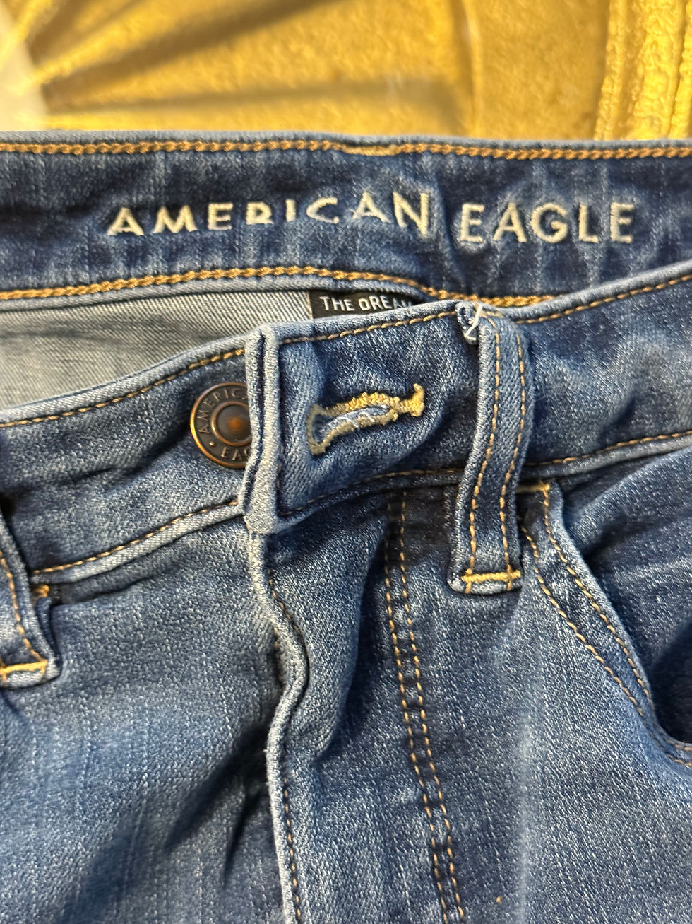 Miniature : 💙 Jean skinny déchiré – American Eagle  Taille : 6 (Regular)