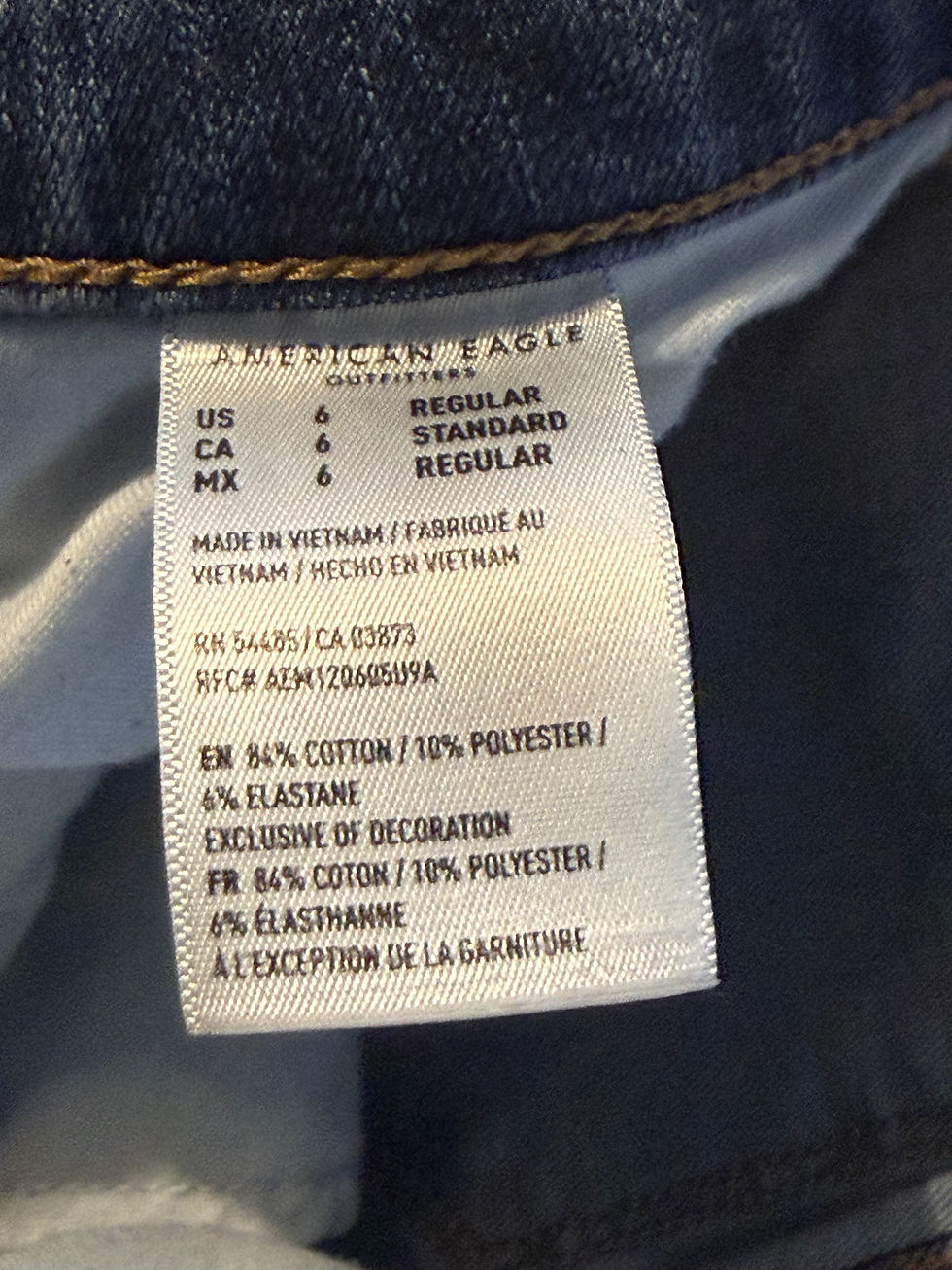 Miniature : 💙 Jean skinny déchiré – American Eagle  Taille : 6 (Regular)