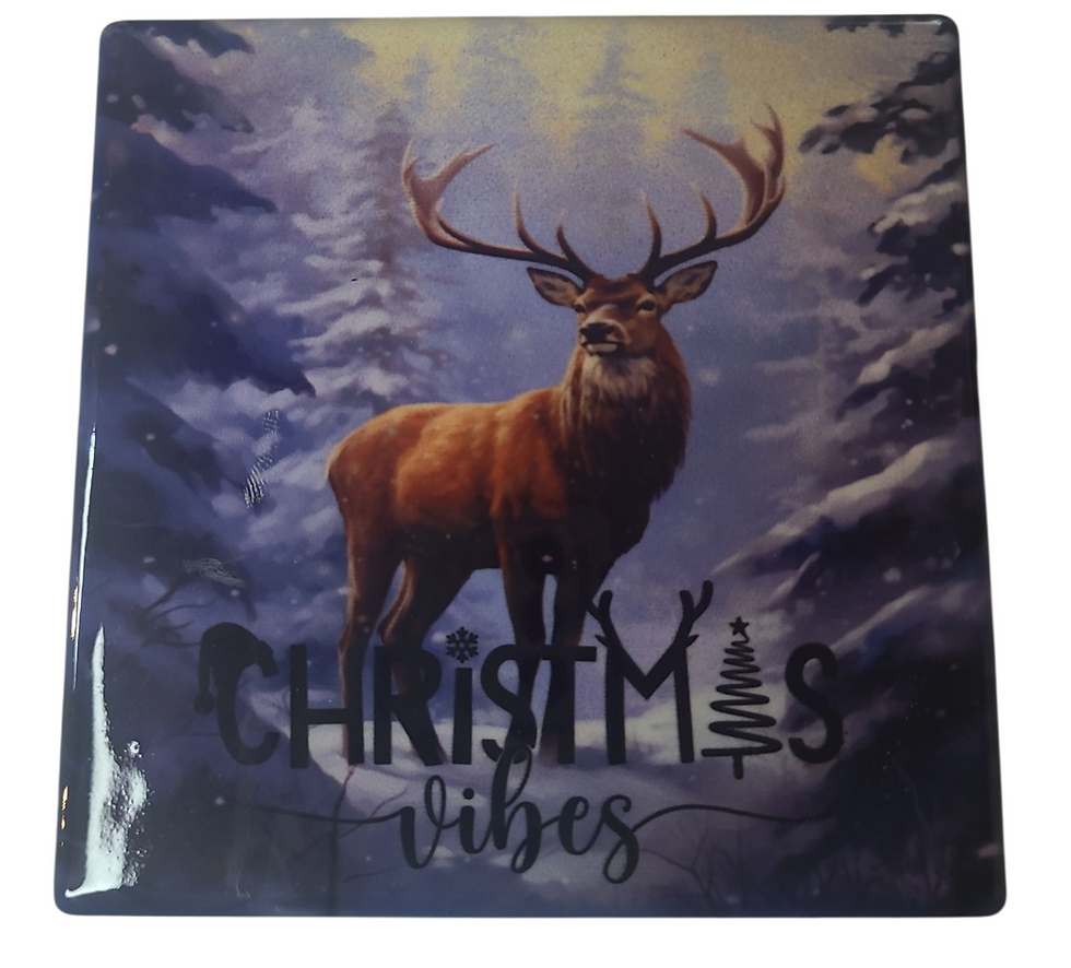 Thumbnail: Ceramic coasters with Metallic silver edges