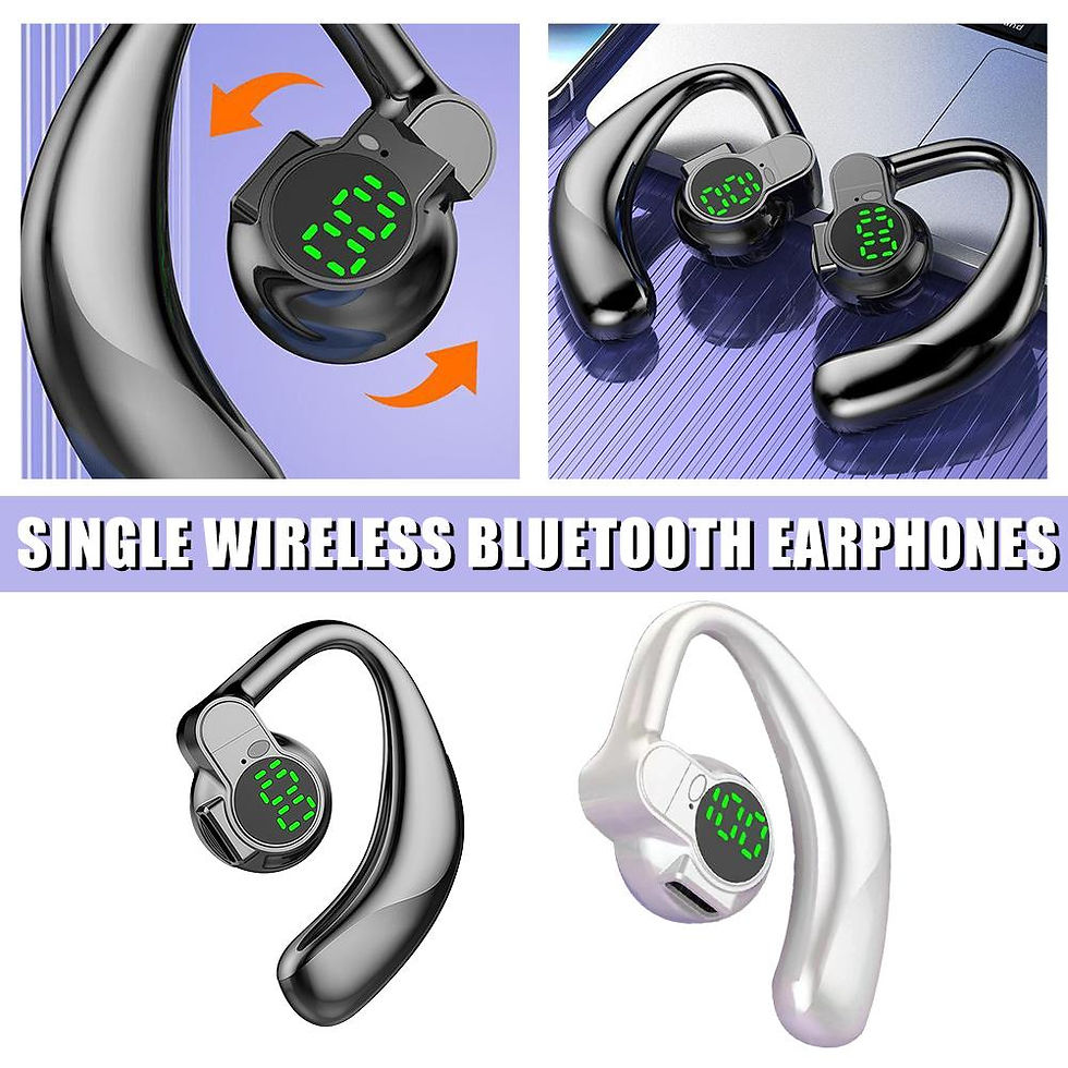 Miniatura: 360° Rotatable Bluetooth 5.4 Earphones Single Ear Earhooks Noise Cancelling Spo