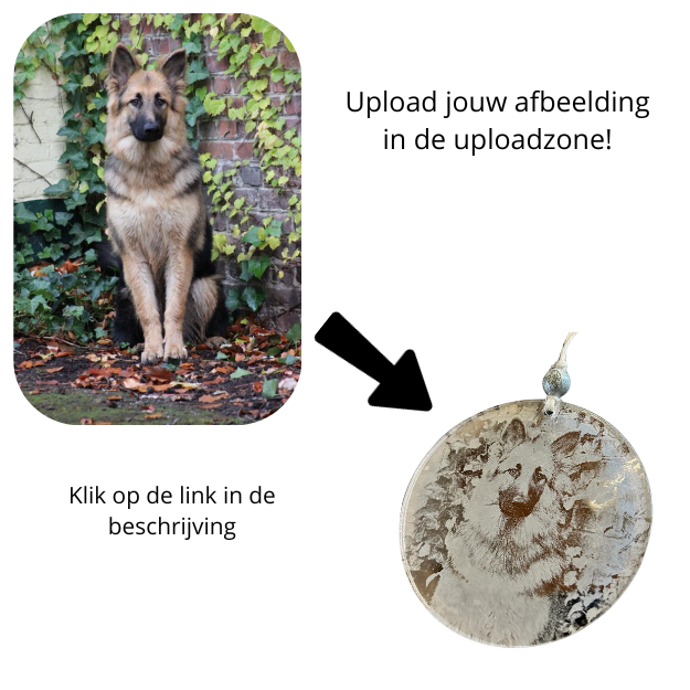 Thumbnail: Kerstbal met gegraveerde foto