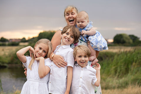 Three generations of family during a family portrait photography session