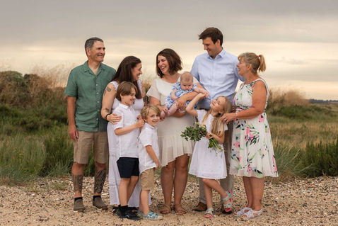 Three generations of family during a family portrait photography session