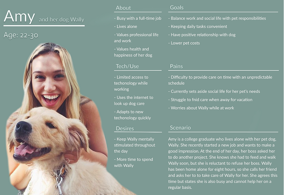 Amy with her dog Wally