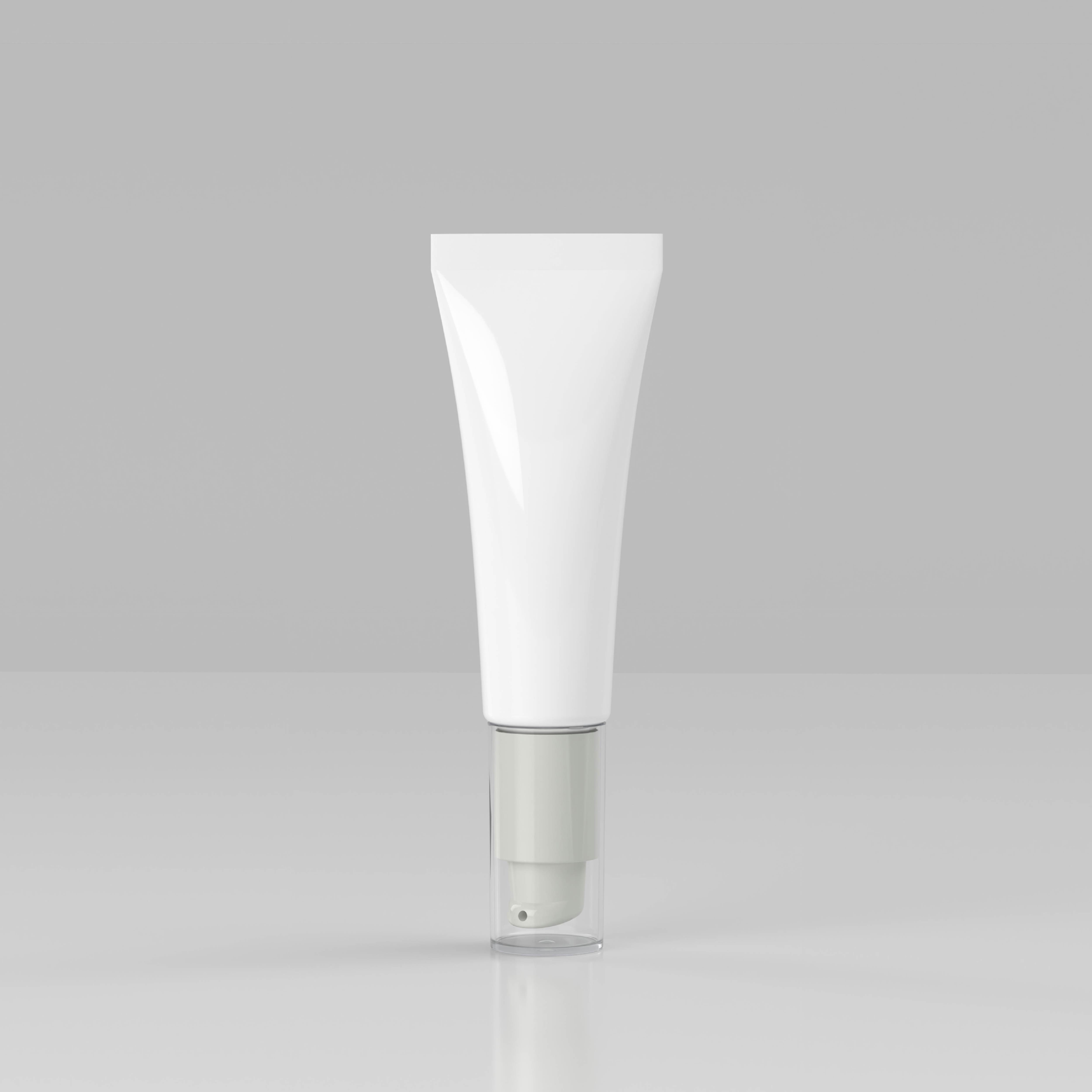 Airless tube with cream pump