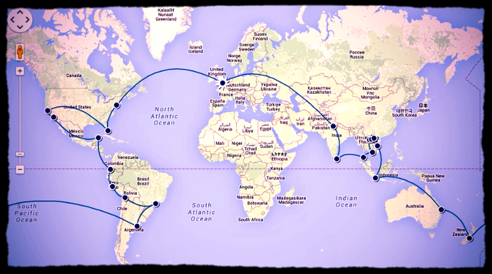 ITINÉRAIRE D'UN TOUR DU MONDE