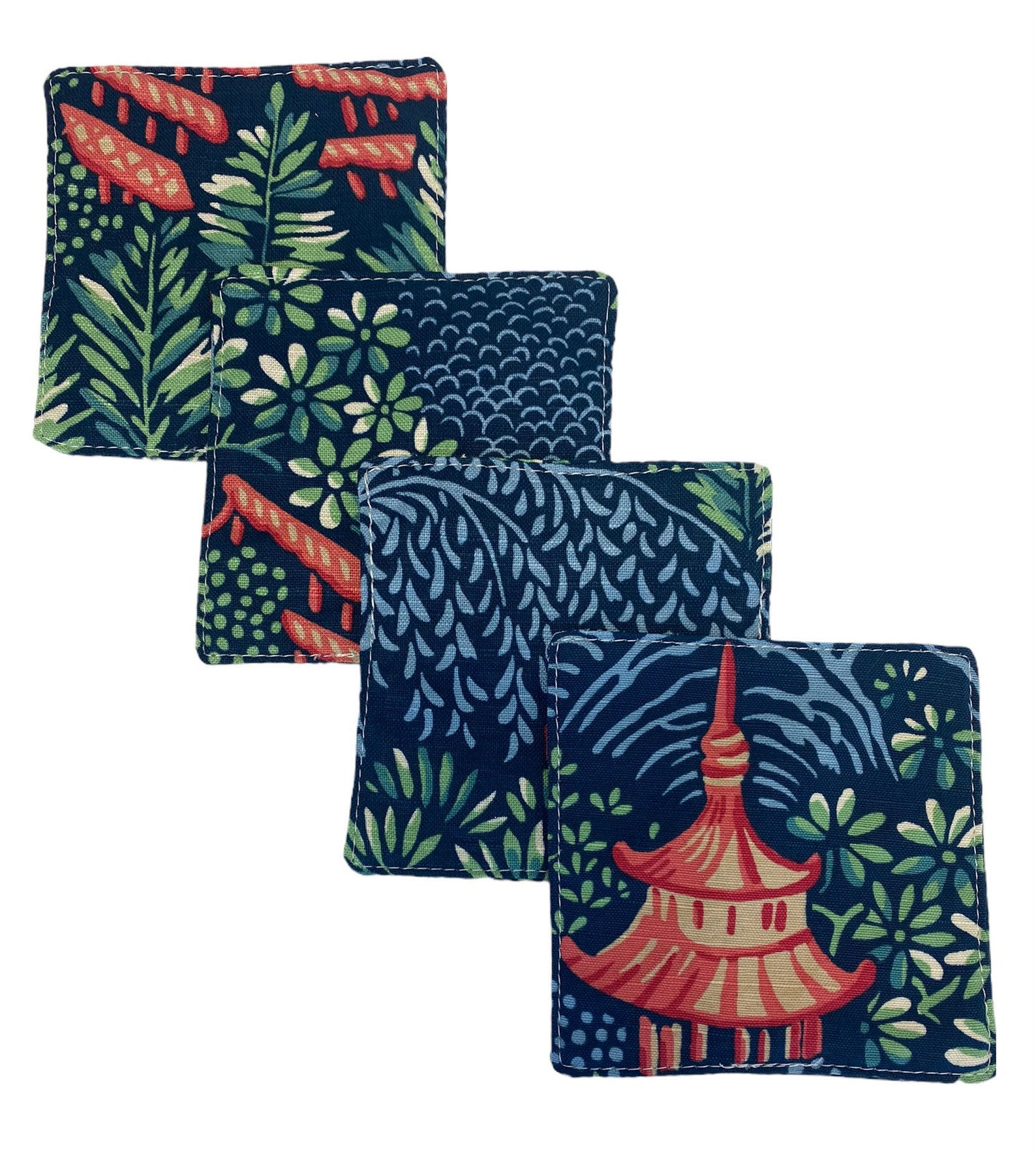 Navy Pagoda Cocktail Napkins