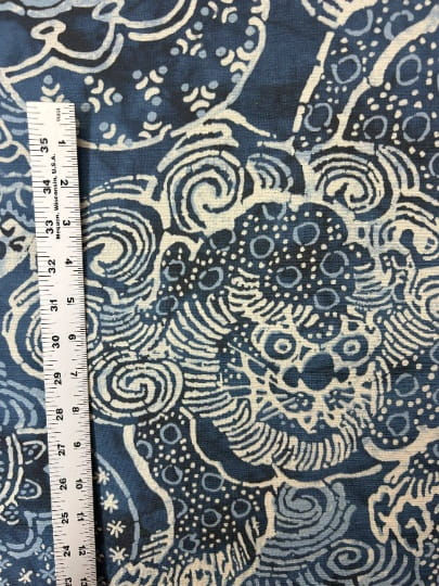 Thumbnail: Navy Dragon Upholstery Fabric