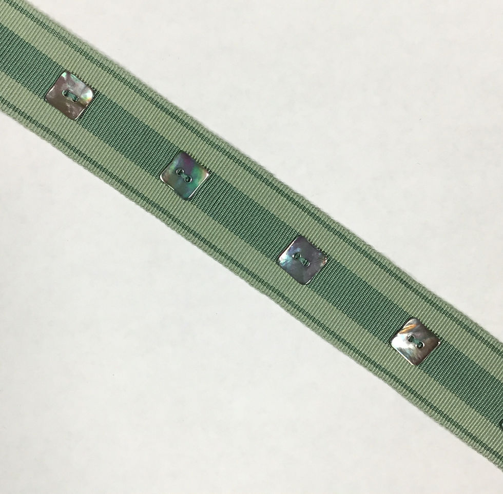 Sea foam Stripe - Square Button