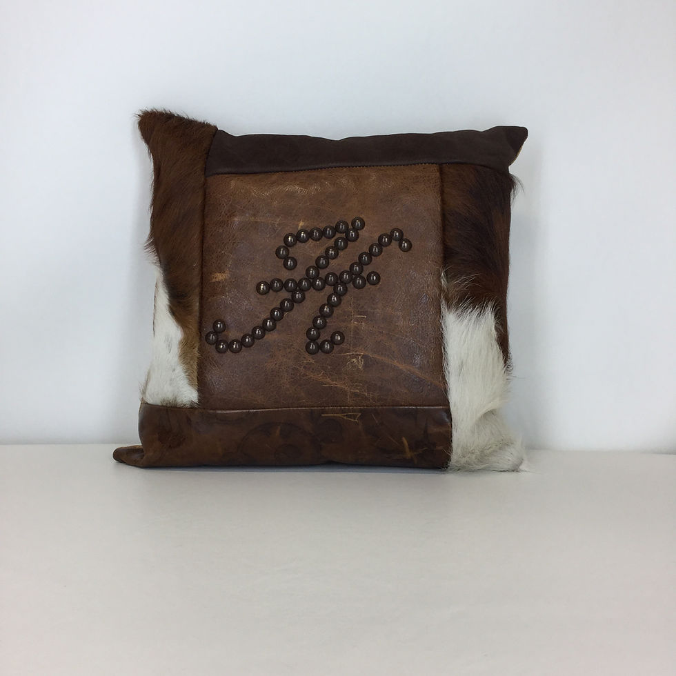 hair on hide accent pillow