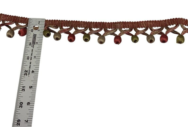 Thumbnail: Green and Red ball tassle fringe