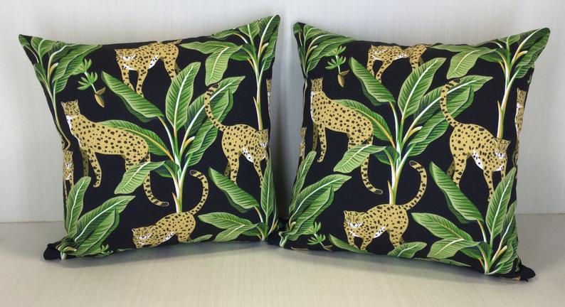 Thumbnail: Cheetah Palm Outdoor Pillow