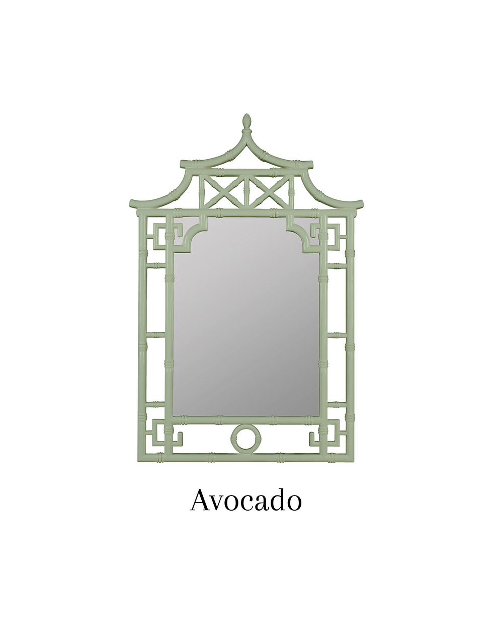 Thumbnail: Bamboo Chinoiserie Pagoda Mirror