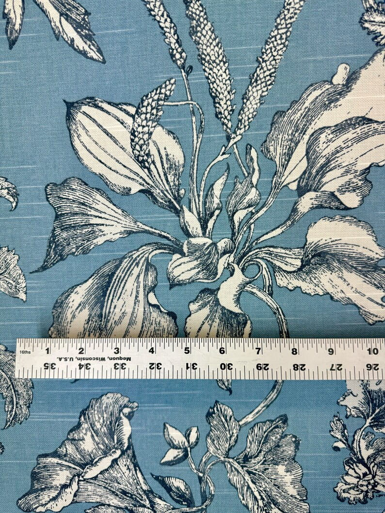 Thumbnail: Oliver Sky Blue - tropical - floral - tropical - home decor - upholstery fabric