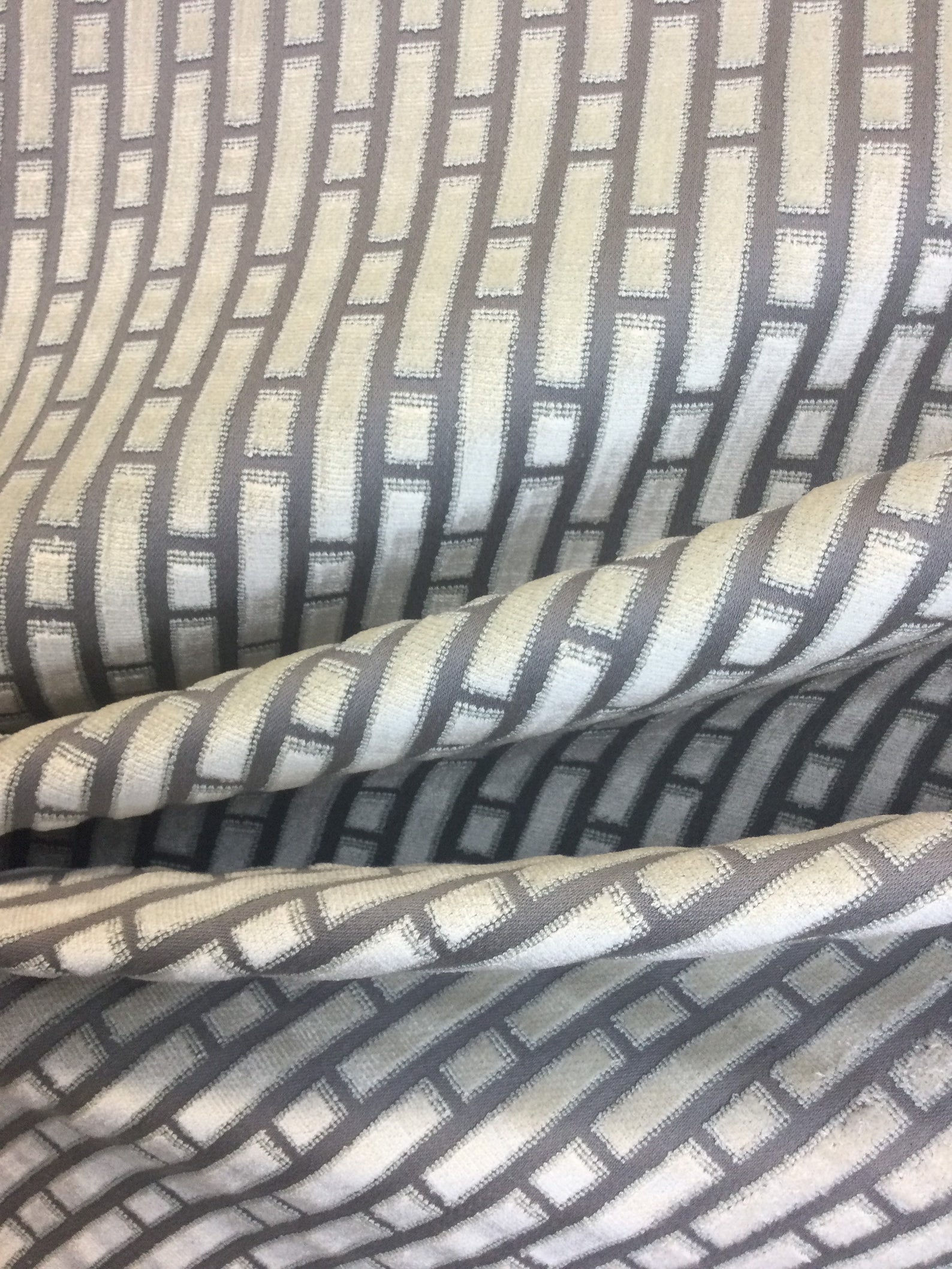 Off White Velvet - Rectangle Blocks