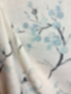 Toko Mist - blue - floral - Japanese - upholstery fabric - drapery fabric - pill