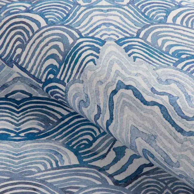 Thumbnail: shangri la indigo fabric by kravet