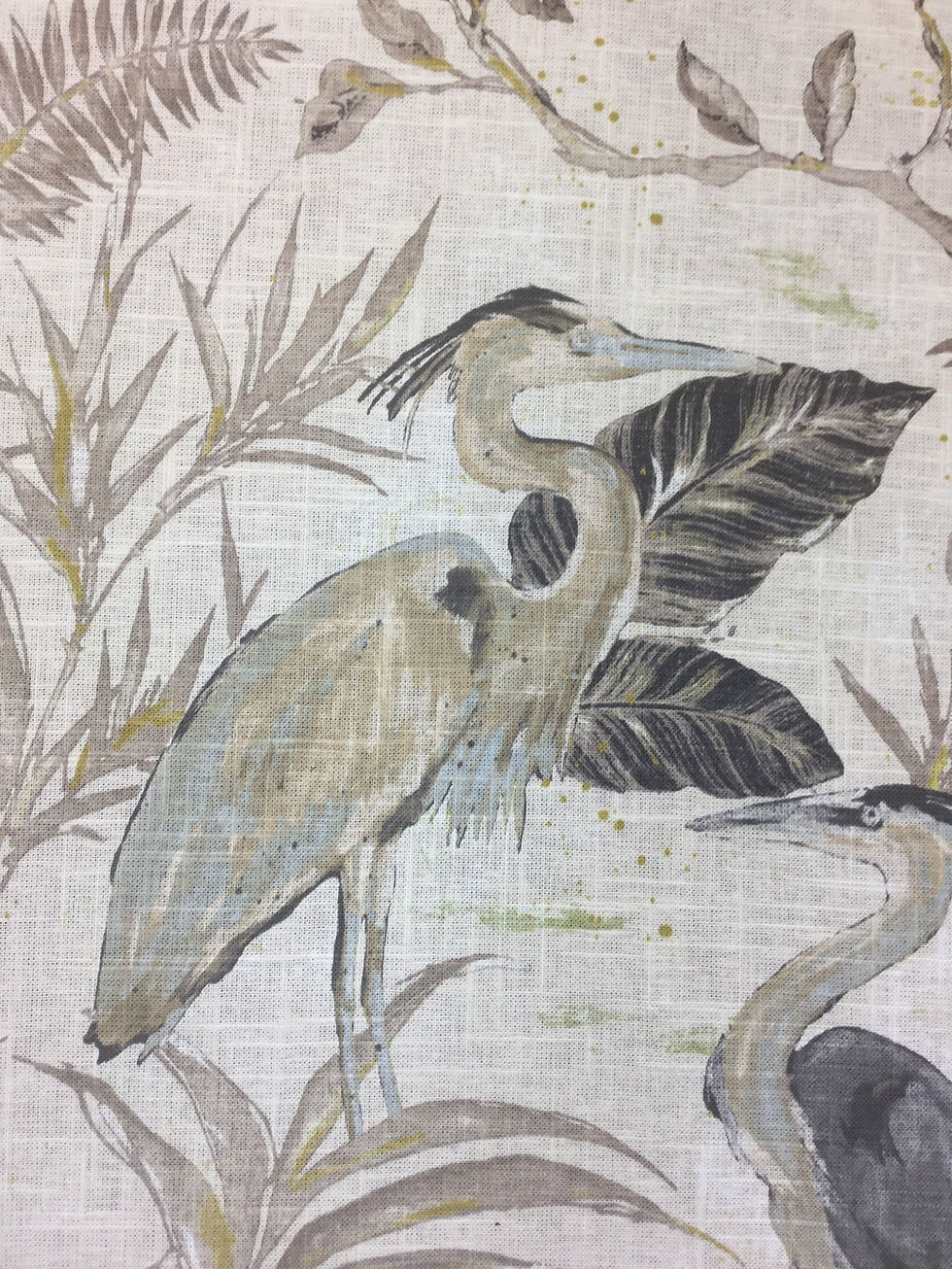 Thumbnail: Heron Natural - Coastal Home Decor Fabric - Bird Fabric - Beach Decor