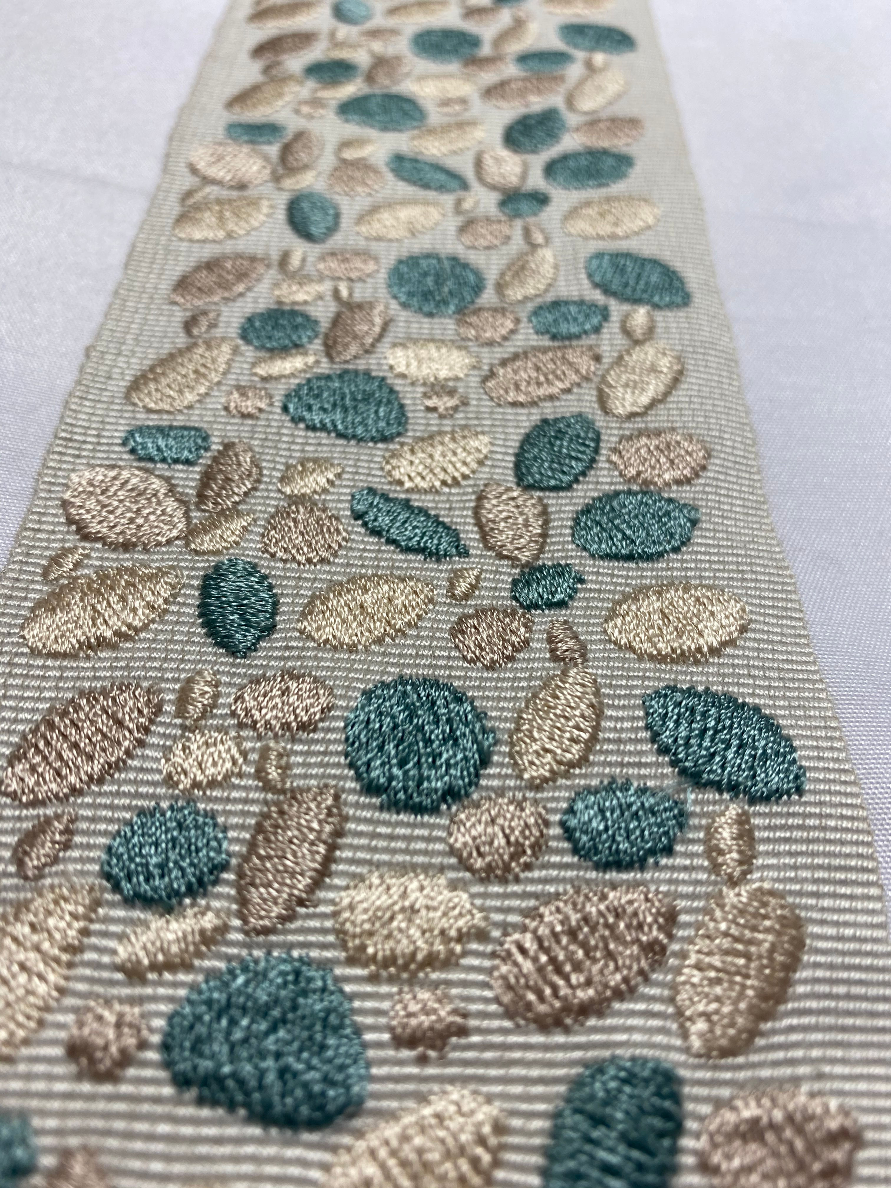 Aqua and Neutral Pebble Tape Trim