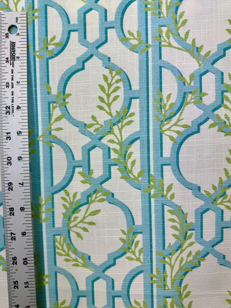 Thumbnail: Lillian August Colette Blue - trellis - gates - oriental - home decor - drapery