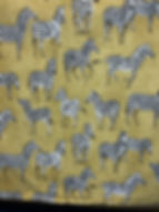Thumbnail: Africana Yellow - safari - zebra - animal - golden - drapery fabric - pillow fab