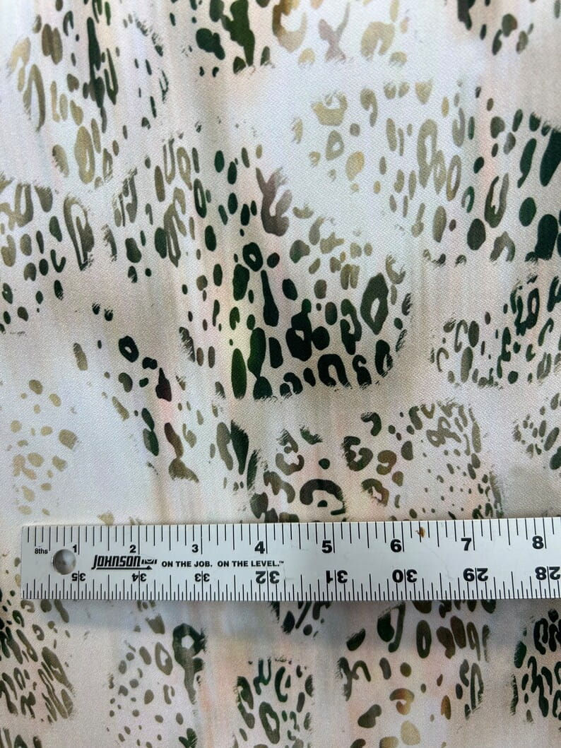 Thumbnail: Camel Micro Moon - green - tan - animal print - drapery fabric - pillow fabric -