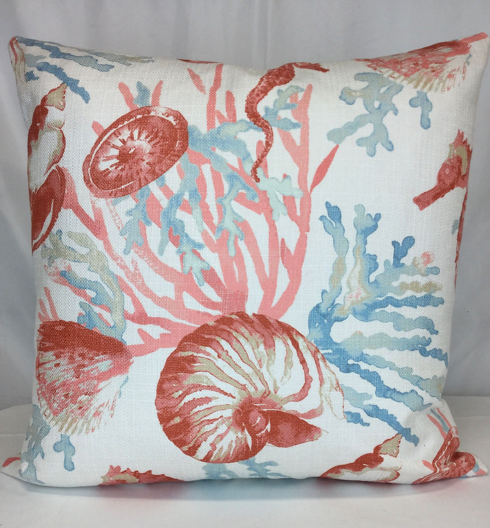 Thumbnail: La Concha - Regal - Coral - Pillow Cover - Coastal