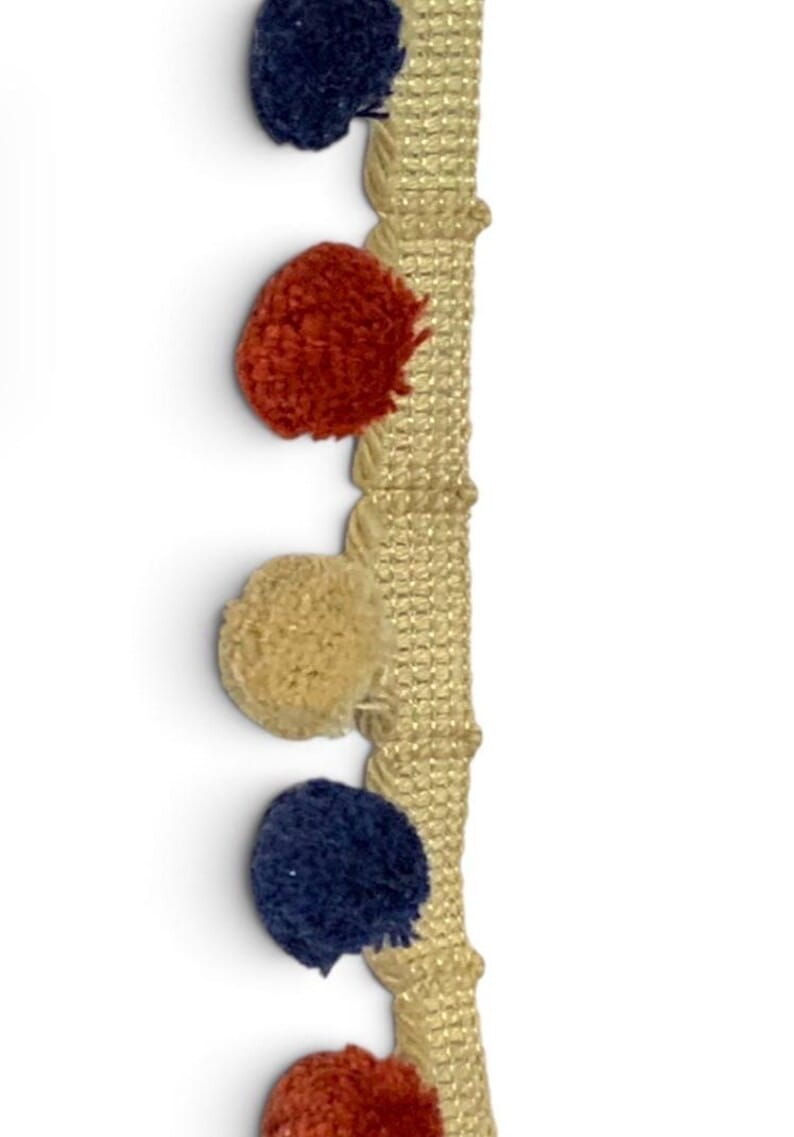 Cherry Cream Pom Pom Trim