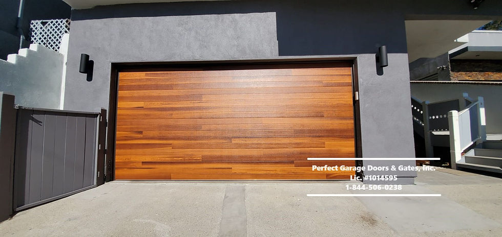 Contemporary Panel Steel Garage Door with Wood Grain Impression.jpg