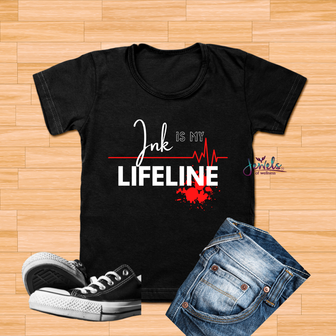 Ink Is My Lifeline Unisex Jersey Short Sleeve Tee