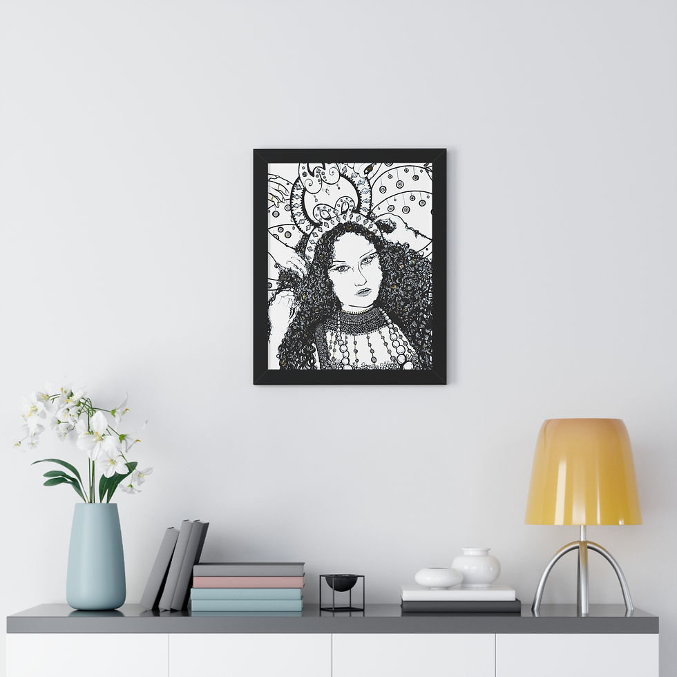 Thumbnail: Curly Girlie Framed Poster Art Print