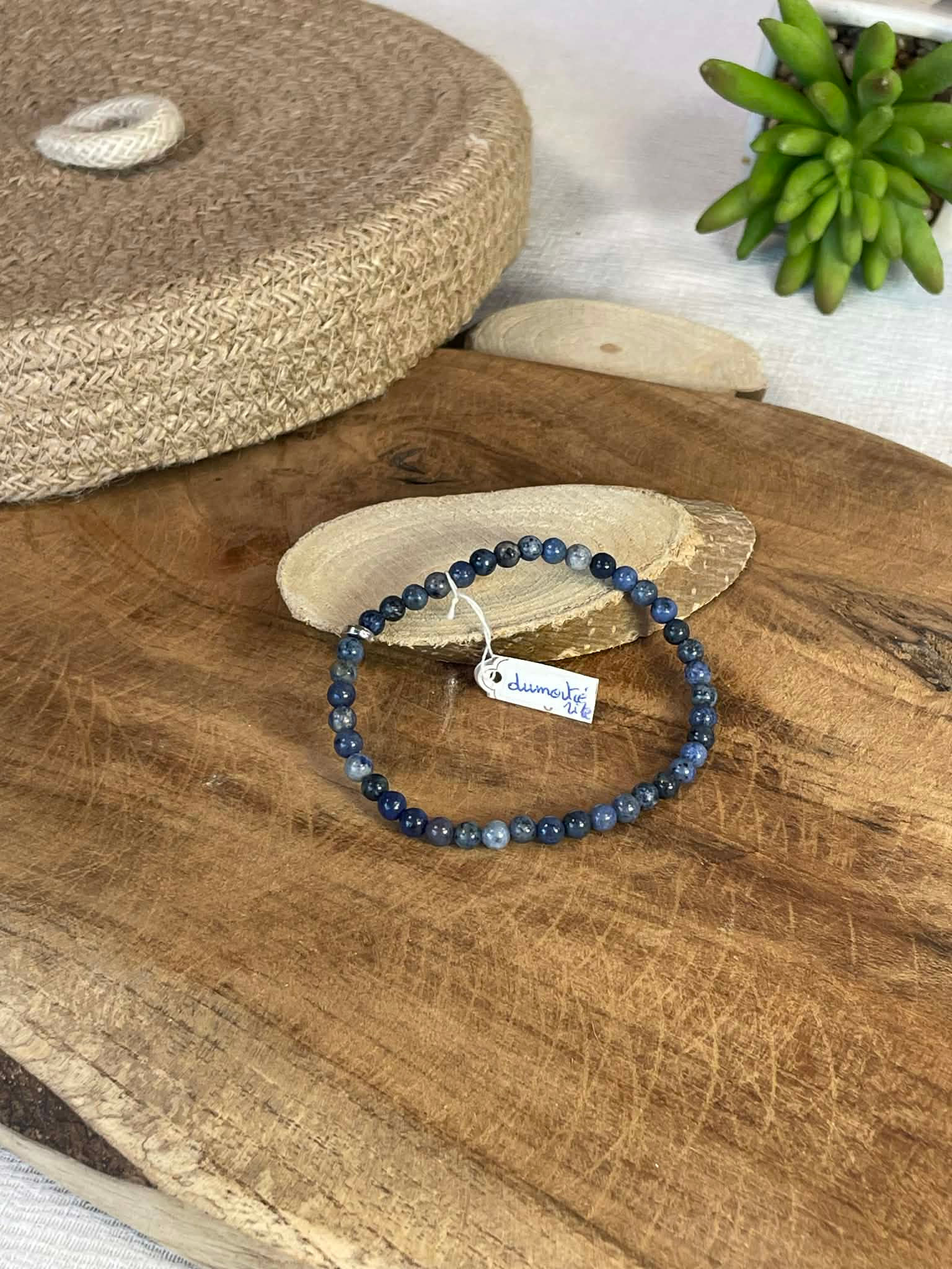 Bracelet Perle Dumortiérite4mm