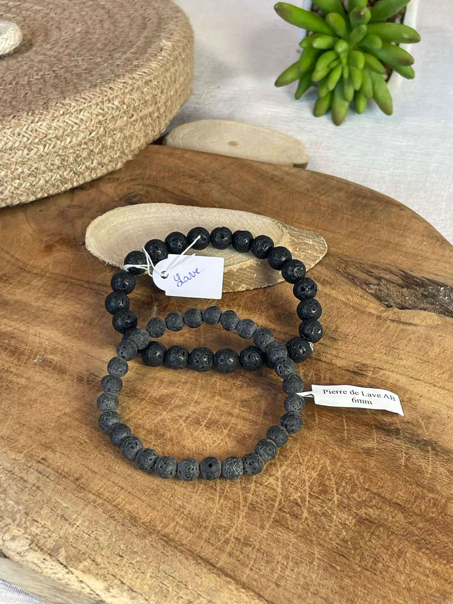 Bracelet perle Pierre de lave