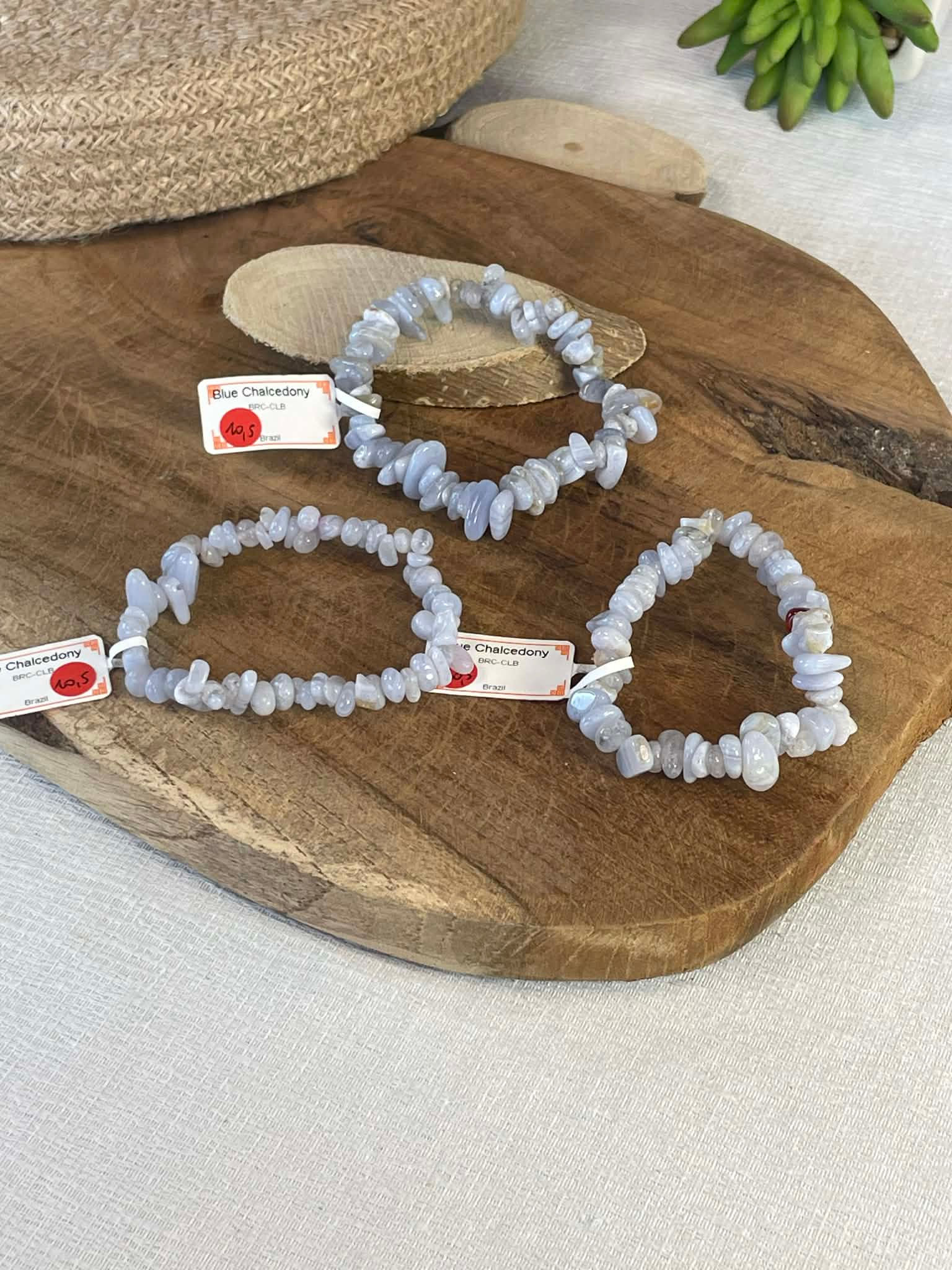 Bracelet chips Calcédoine