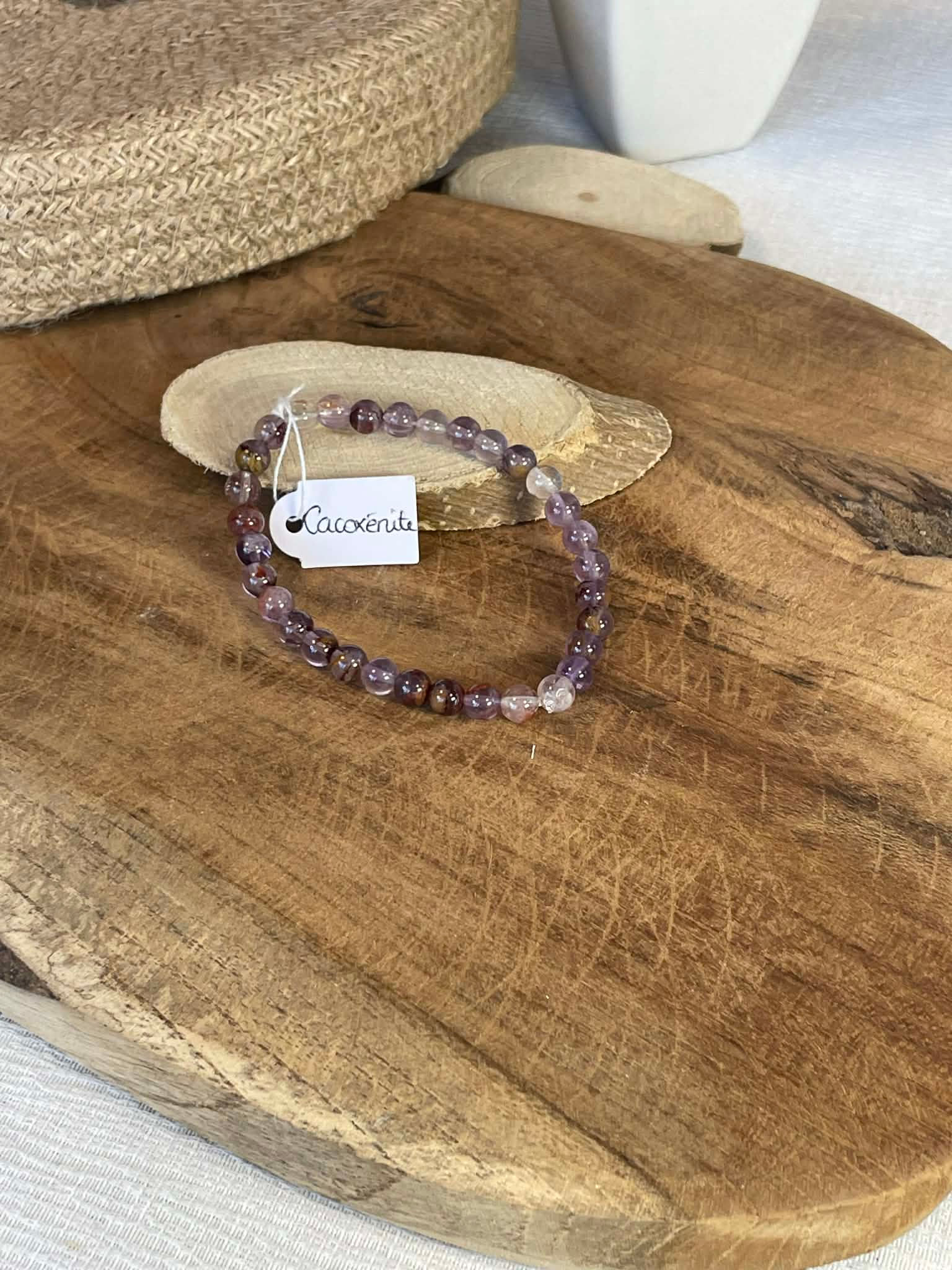 Bracelet Perle cacoxénite 6mm
